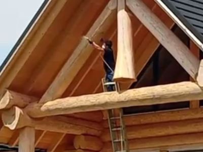 Renovácia zrubovej hmoty, chata Oravská Jasenica