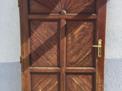 Renovácia dverí, kostol Žaškov