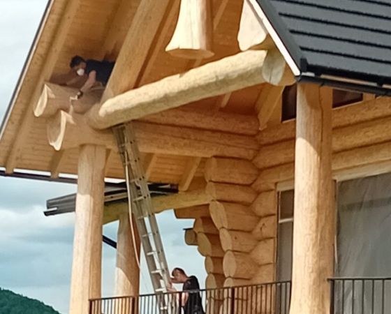 Renovácia zrubovej hmoty, chata Oravská Jasenica