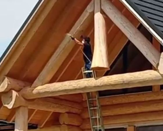 Renovácia zrubovej hmoty, chata Oravská Jasenica